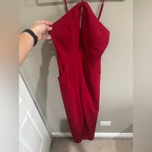 Deep V, Wide leg, Jumpsuit